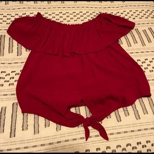 Red Off the shoulder top